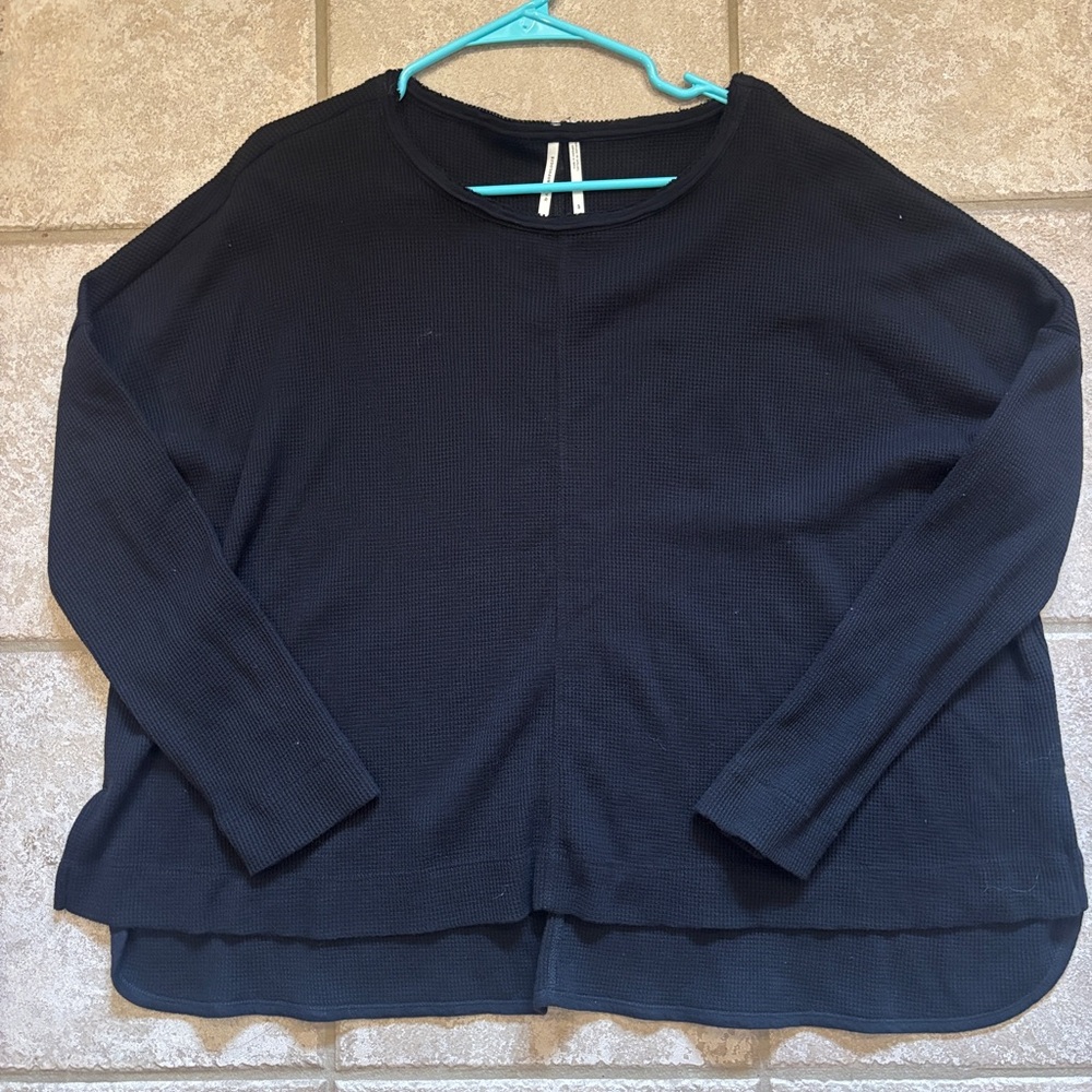 Anthropologie Black Long Sleeve Sweater Tee